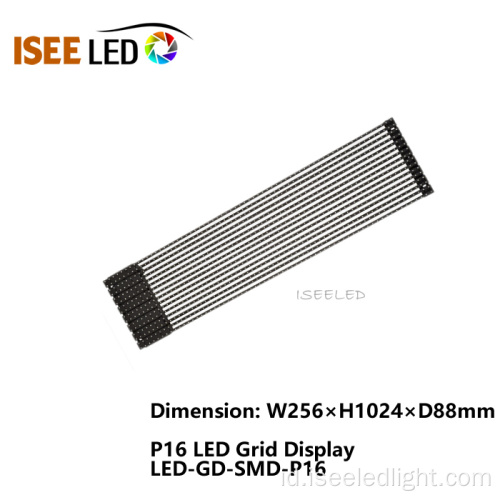 P16 Transparansi Luar Ruangan LED Display Grid